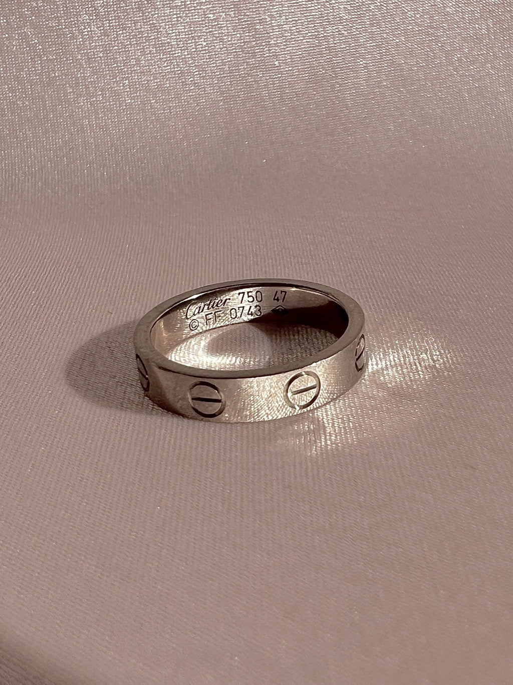 Vintage 18k White Gold Cartier Love Ring