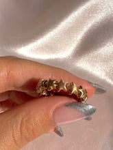 Load image into Gallery viewer, Vintage 18k Star Eternity Band Ring
