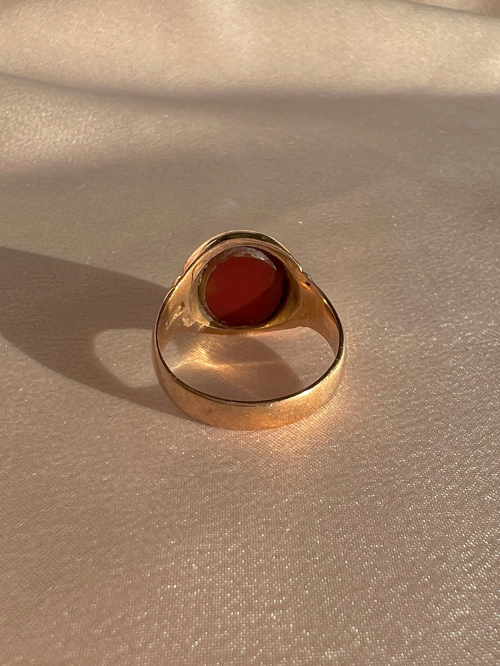 Antique 9k Sardonyx Signet Ring 1907