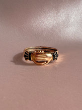Load image into Gallery viewer, Antique 14k Enamel Mano Fede Gimmel Ring
