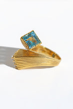 Load image into Gallery viewer, Vintage 18k Topaz Diamond Bypass Ring
