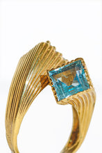 Load image into Gallery viewer, Vintage 18k Topaz Diamond Bypass Ring
