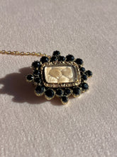 Load image into Gallery viewer, Antique Onyx Mourning Hair Brooch 1841
