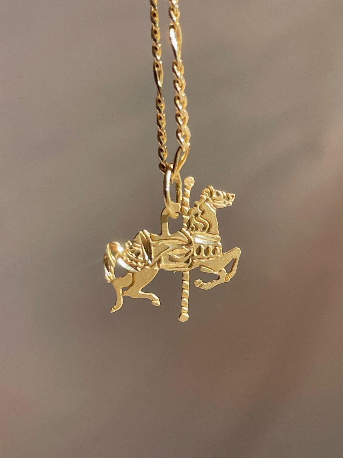 Vintage 14k Carousel Horse Pendant