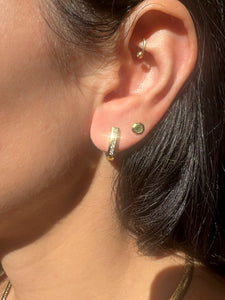 Vintage 14k Diamond Bar Earrings