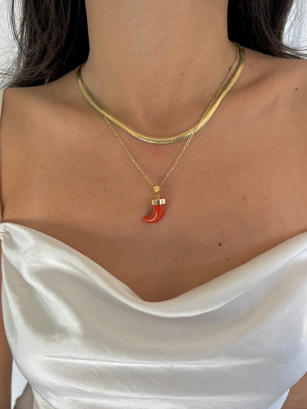 Vintage 18k Italian Cornicello Horn Charm