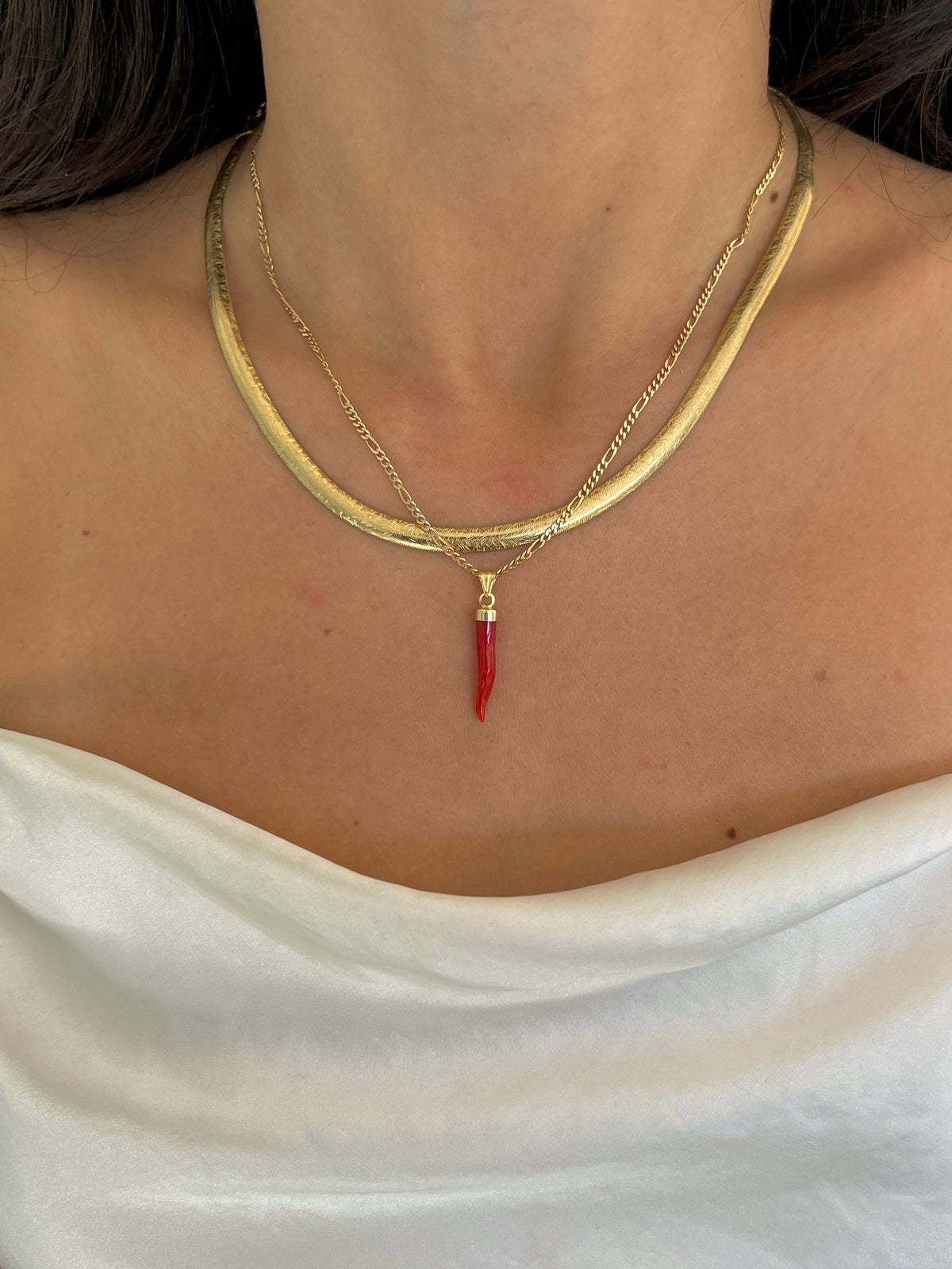 Vintage 18k Italian Cornicello Horn Charm