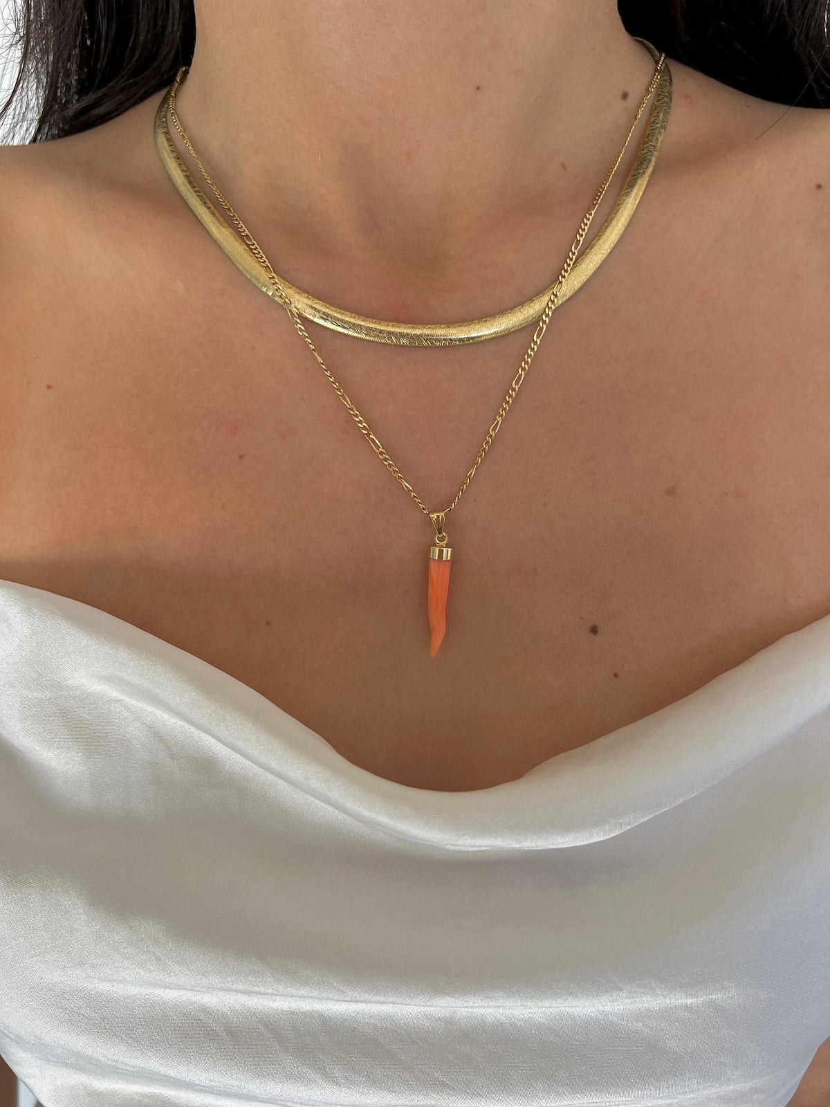 Vintage 18k Italian Cornicello Horn Charm