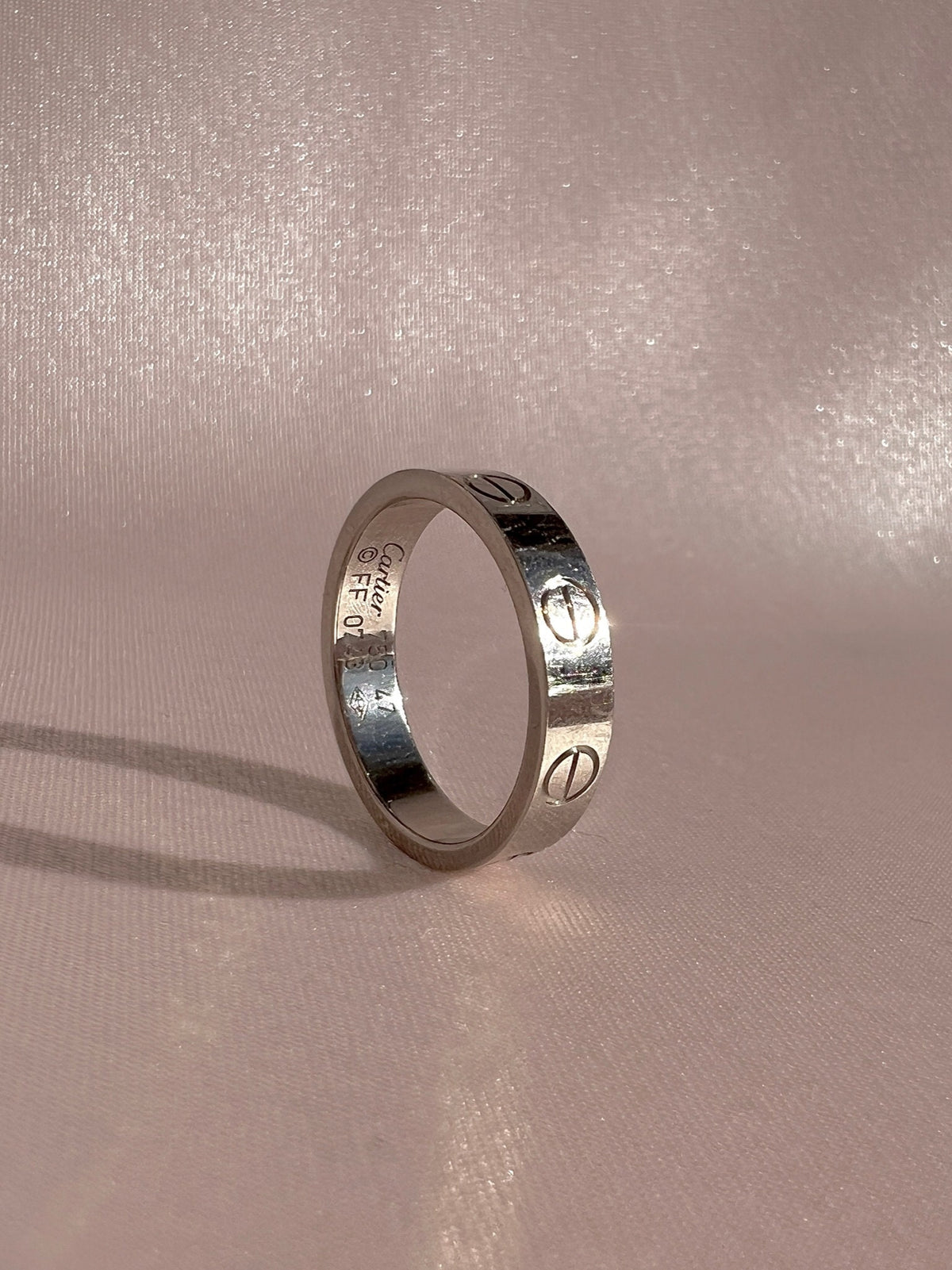 Vintage 18k White Gold Cartier Love Ring