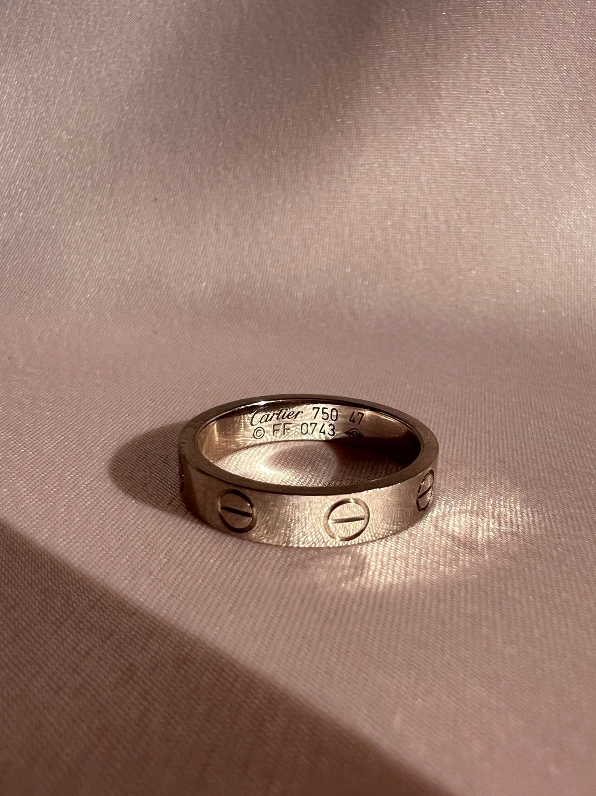 Vintage 18k White Gold Cartier Love Ring
