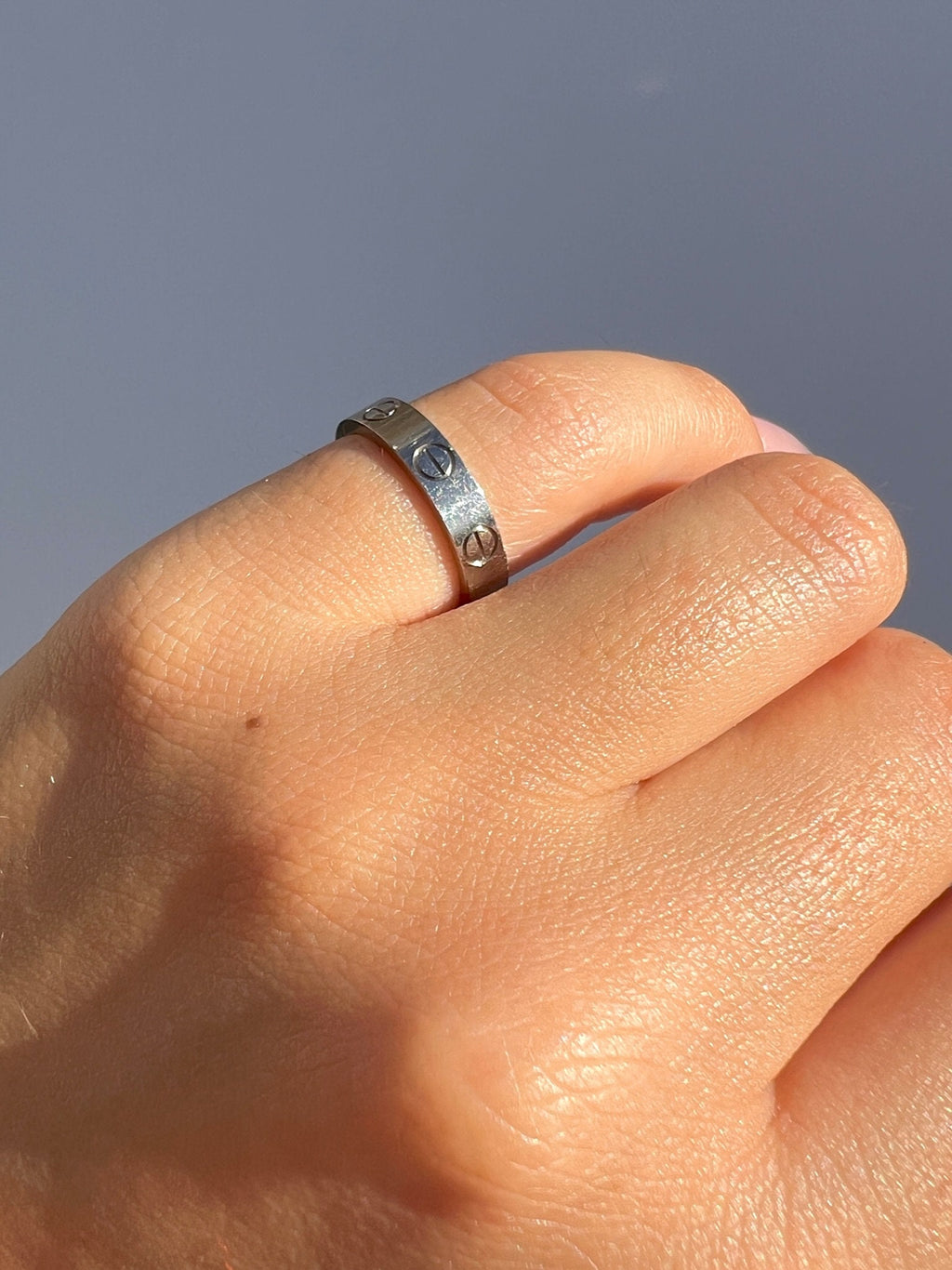 Vintage 18k White Gold Cartier Love Ring