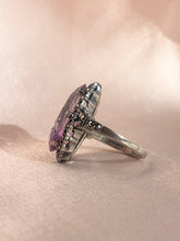 Load image into Gallery viewer, Vintage Amethyst Silver Victorian Gothic Ring
