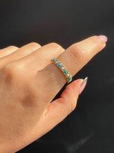 Load image into Gallery viewer, Antique 9k Turquoise Pearl Eternity Band
