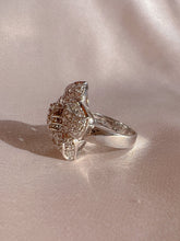 Load image into Gallery viewer, Vintage 14k Diamond Brazilian Flower Pave Ring
