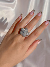 Load image into Gallery viewer, Vintage 14k Diamond Brazilian Flower Pave Ring
