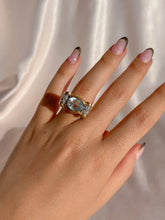 Load image into Gallery viewer, Vintage 14k Topaz Diamond Corinthian Ring
