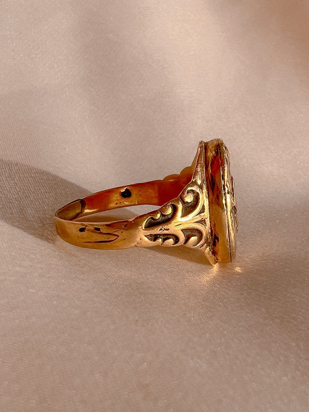 Antique 14k Italian Lucky Phallic Signet Ring