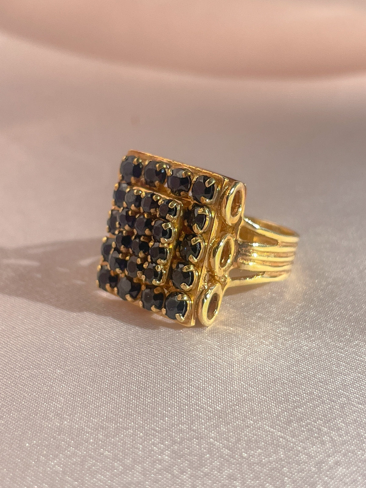 Vintage Sapphire Pave Dress Ring