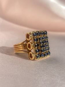 Vintage Sapphire Pave Dress Ring