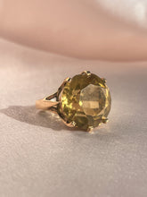 Load image into Gallery viewer, Vintage 9k Citrine Cocktail Ring 1970
