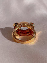 Load image into Gallery viewer, Vintage 14k Topaz Diamond Corinthian Ring

