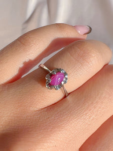 Vintage 10k Star Ruby Belcher Ring