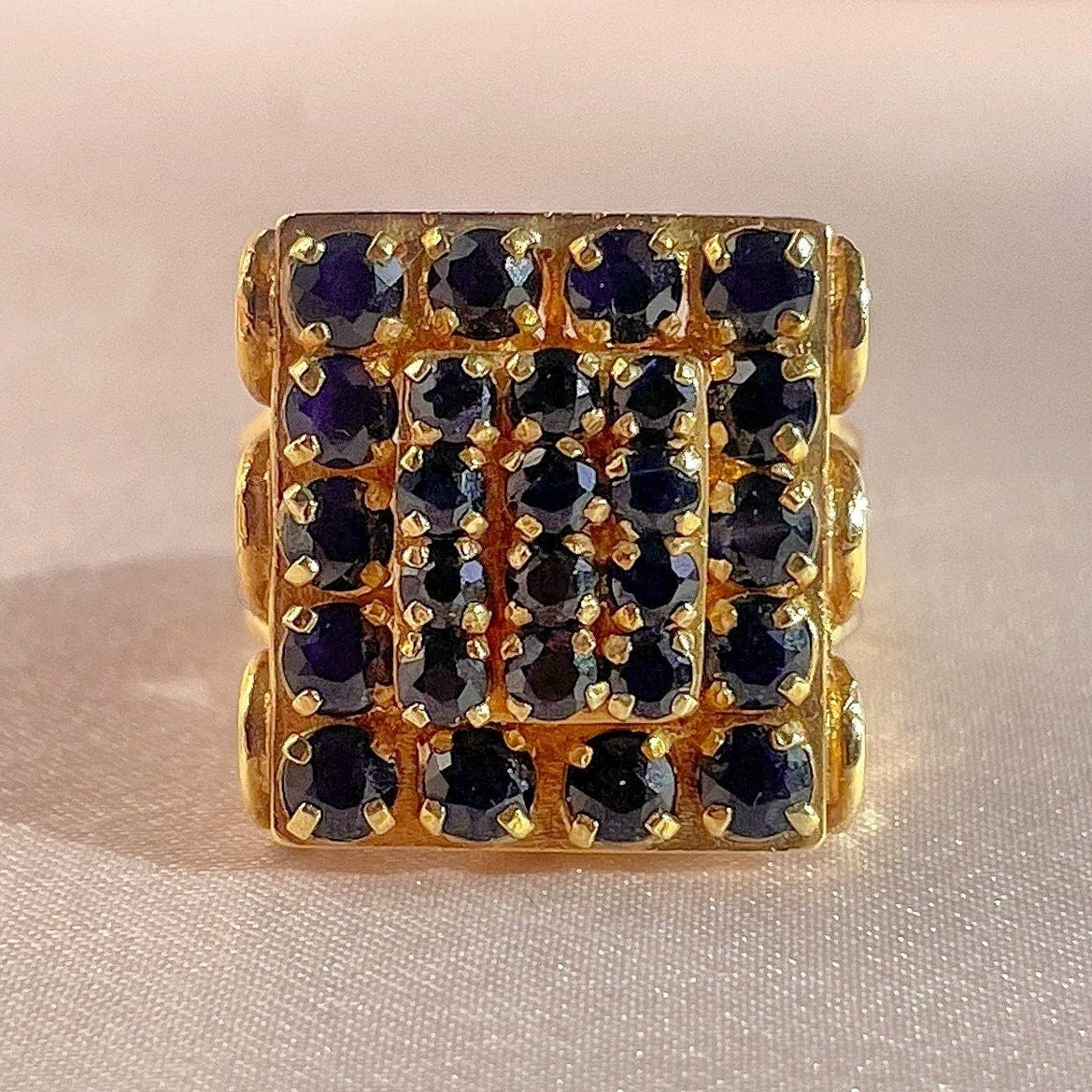 Vintage Sapphire Pave Dress Ring