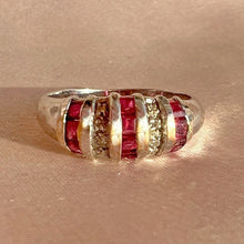 Load image into Gallery viewer, Vintage 14k Ruby Diamond Princess Bombe Ring
