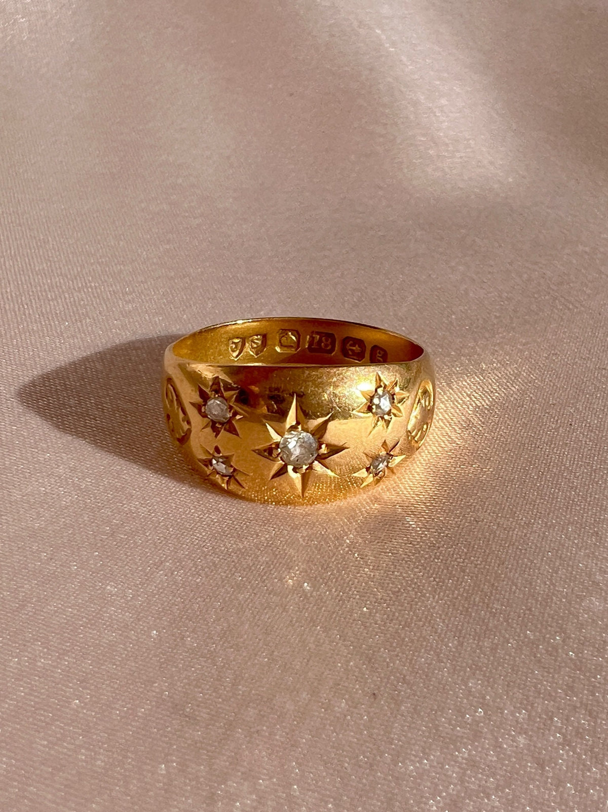 Antique Diamond Old Starburst Array Ring 1906