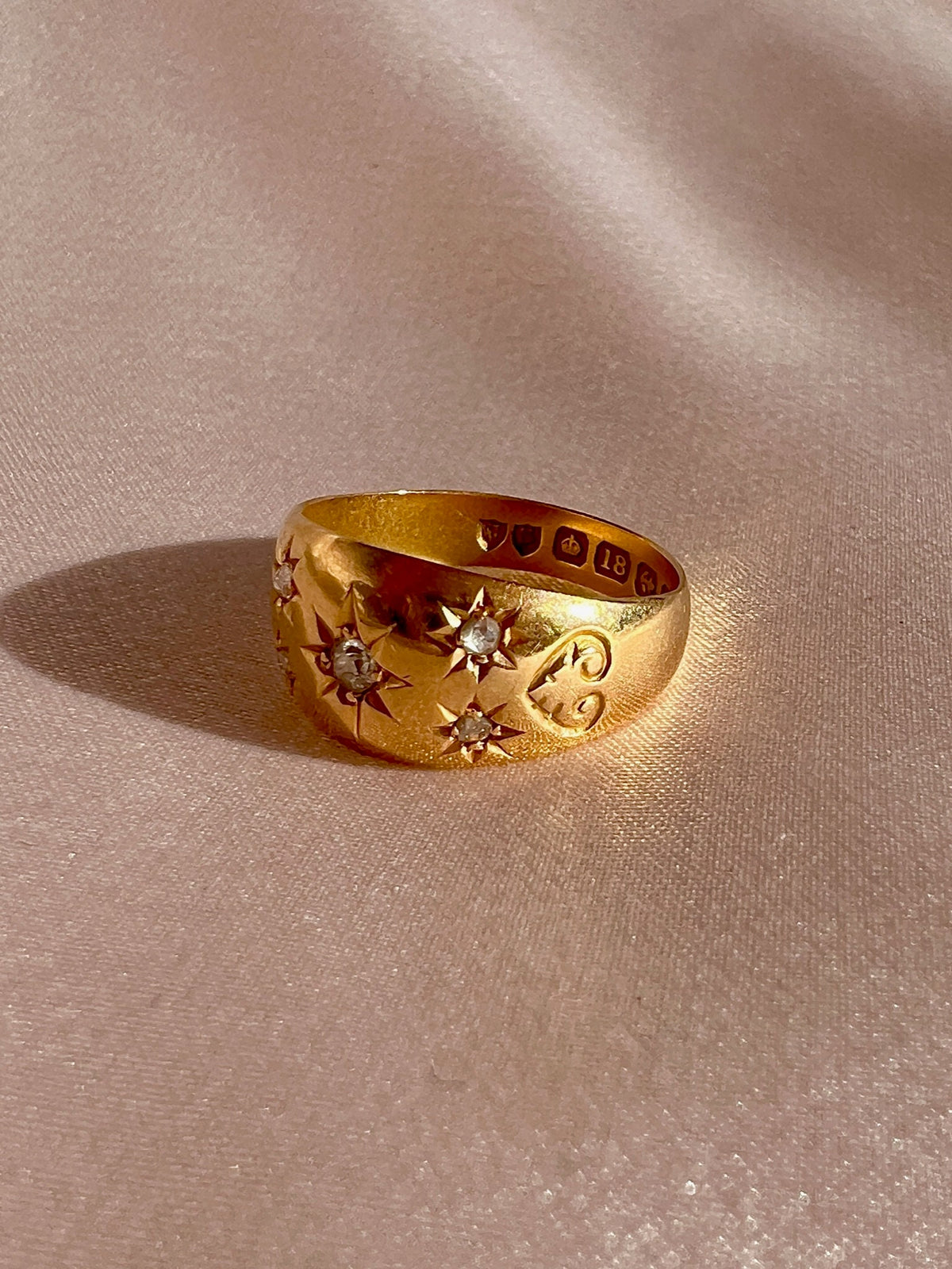 Antique Diamond Old Starburst Array Ring 1906