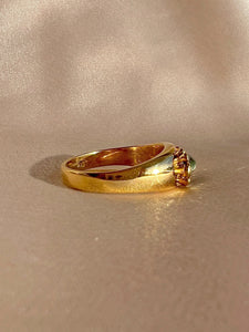 Vintage Striped Agate Rose Cut Diamond Ring