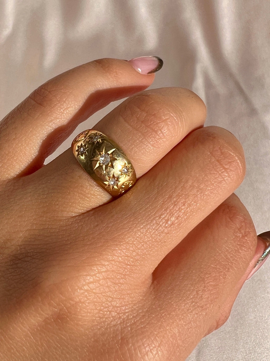 Antique Diamond Old Starburst Array Ring 1906