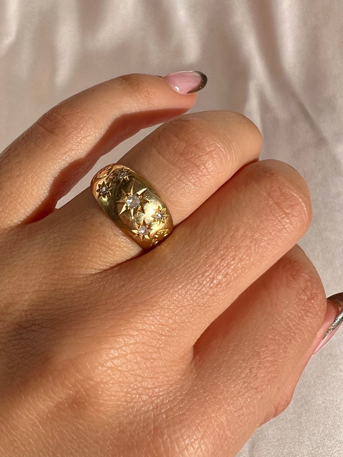 Antique Diamond Old Starburst Array Ring 1906