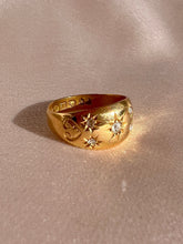 Load image into Gallery viewer, Antique Diamond Old Starburst Array Ring 1906
