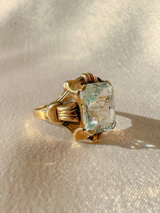 Antique Aquamarine Ornate Ring