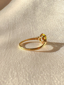 Vintage Peridot Diamond Oval Ring