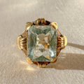 Antique Aquamarine Ornate Ring