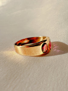 Antique Rhodolite Garnet Boat Ring