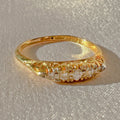 Antique Diamond Filigree Boat Ring