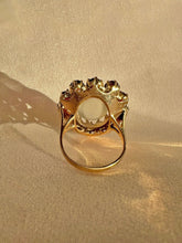 Load image into Gallery viewer, Antique Moonstone Garnet Cocktail Ring
