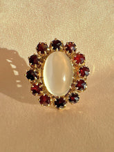 Load image into Gallery viewer, Antique Moonstone Garnet Cocktail Ring
