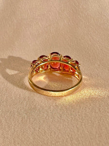 Vintage Five Garnet Tier Ring