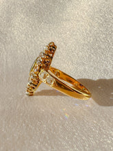 Load image into Gallery viewer, Antique Sapphire Diamond Old Cut Marquise Ring
