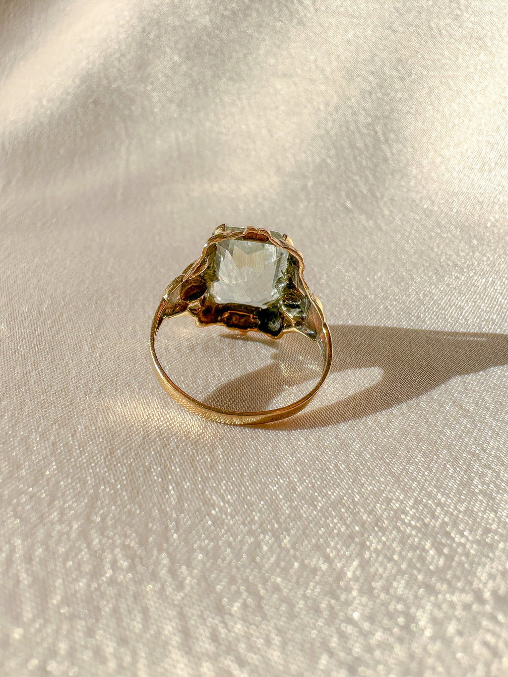 Antique Aquamarine Ornate Ring
