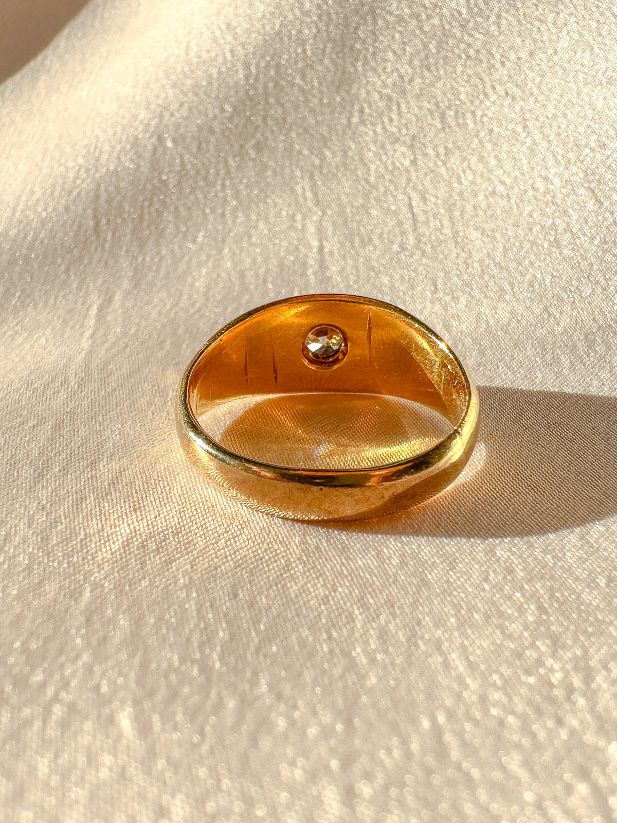 Antique Old Cut Diamond Starburst Solitaire Ring 1901