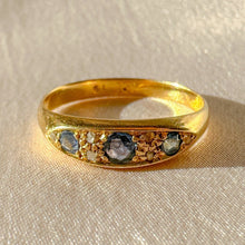 Load image into Gallery viewer, Antique Sapphire Diamond Boat Ring
