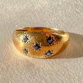Vintage Sapphire Starburst Ring 1992