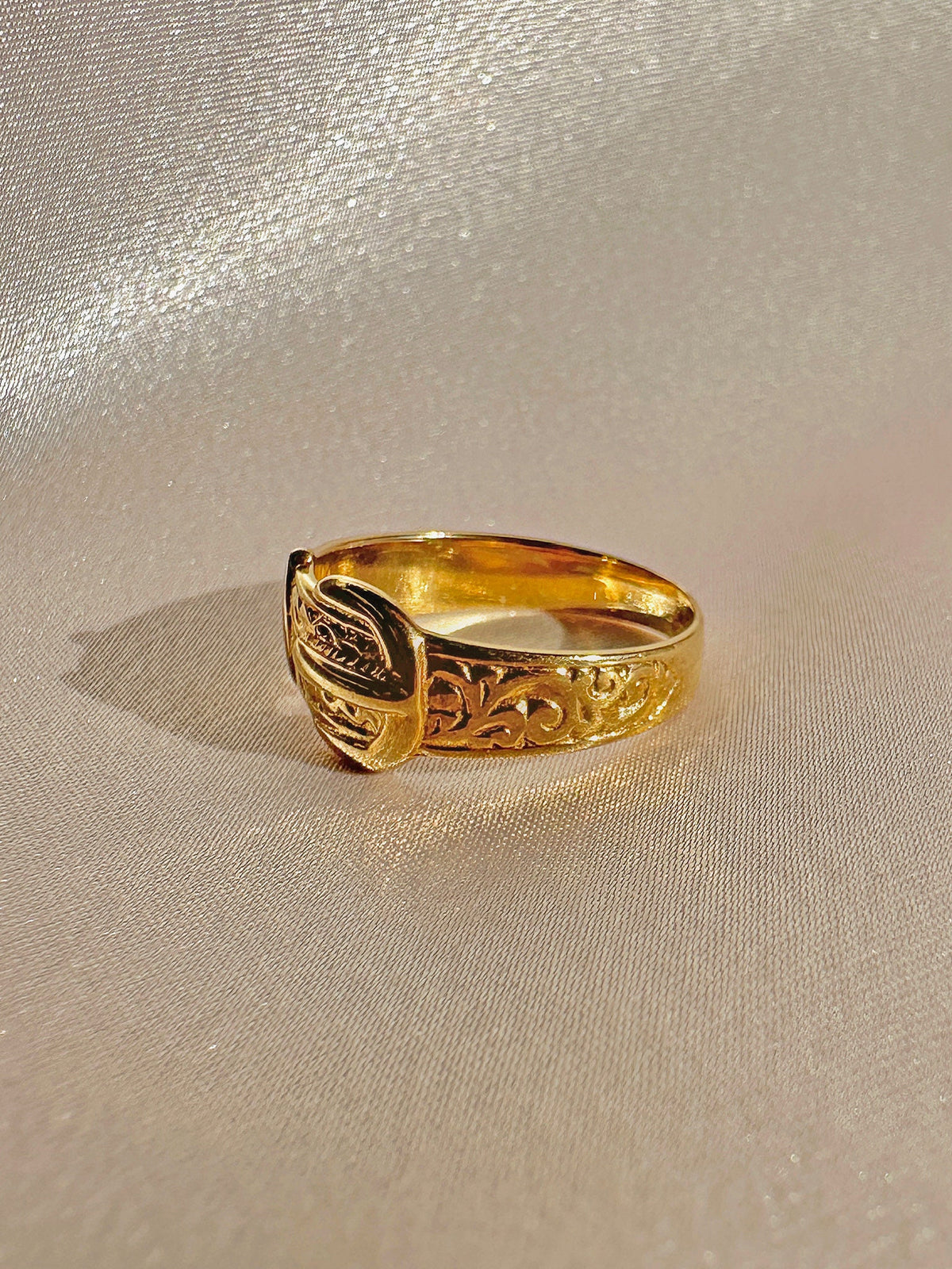 Vintage Belt Buckle Filigree Ring