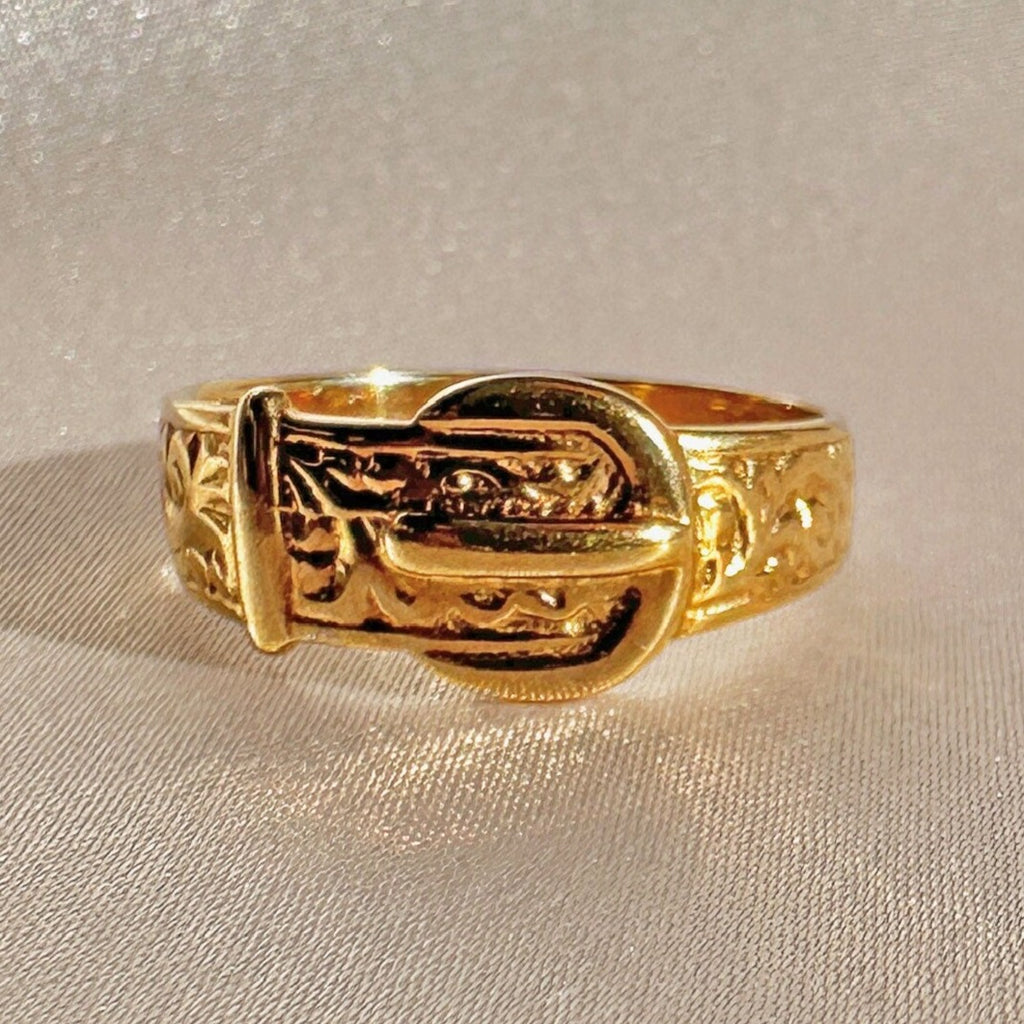 Vintage Belt Buckle Filigree Ring