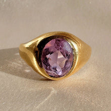 Load image into Gallery viewer, Antique Lilac Amethyst Signet Ring 1916
